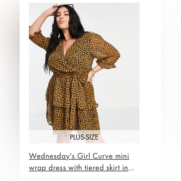 ASOS mini wrap dress with sash - Picture 1 of 2